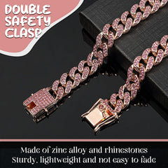LEIFIDE diamond link collar side view emphasizing lightweight comfort