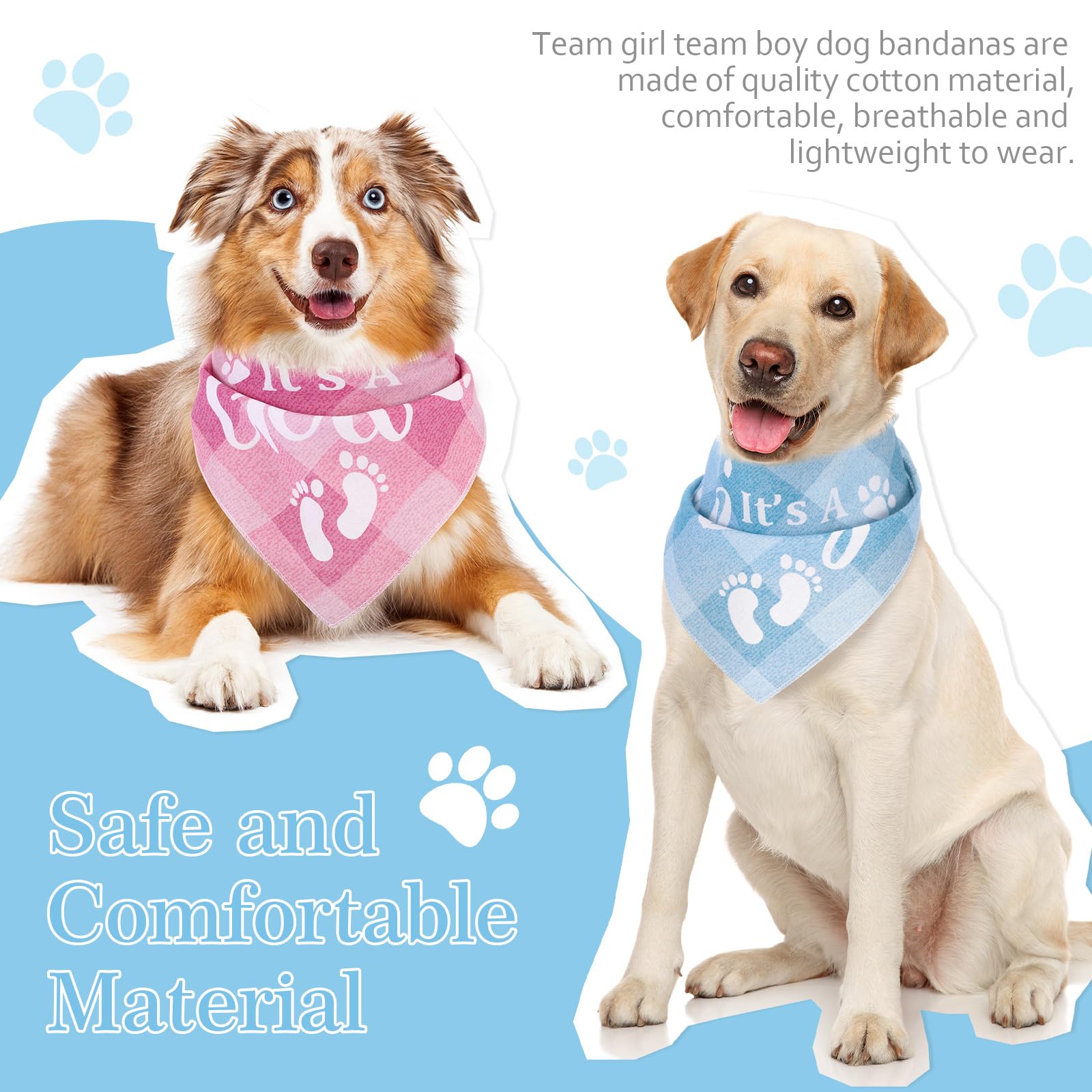 LEIFIDE photogenic plaid bandana, easy tie knot for baby shower photos.