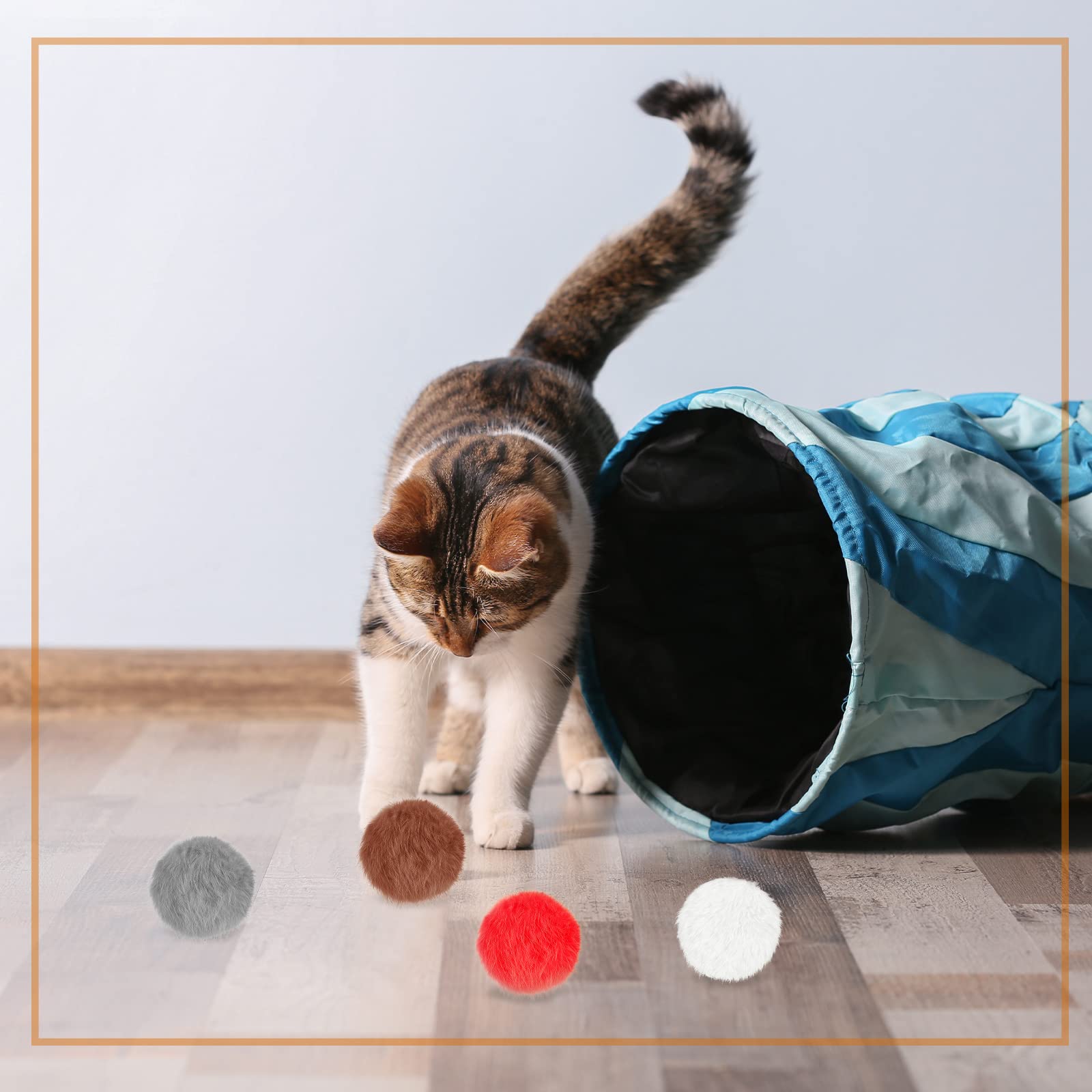 LEIFIDE rabbit fur pom pom ball—soft texture invites calm, social play