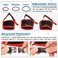 LEIGOPET dog muzzle double-velcro closure prevents slipping during outings