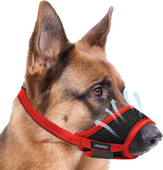 LEIGOPET dog muzzle adjustable-strap for secure, comfortable fit during walks