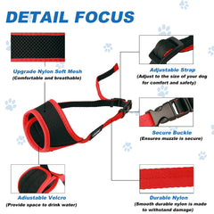 LEIGOPET dog muzzle strong-nylon-rope adds durability for active dogs