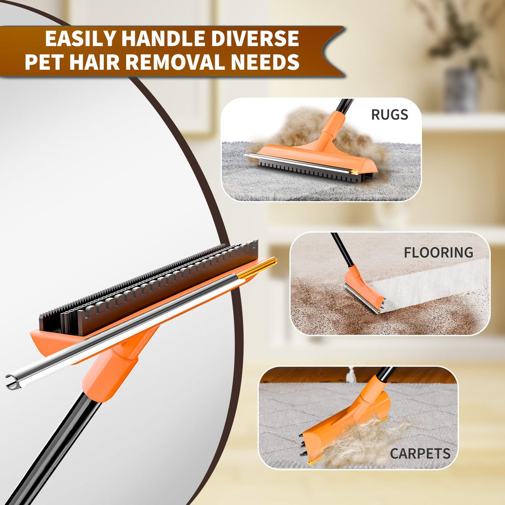 Leishiyen brass carpet brush deep cleans embedded hair from fibers