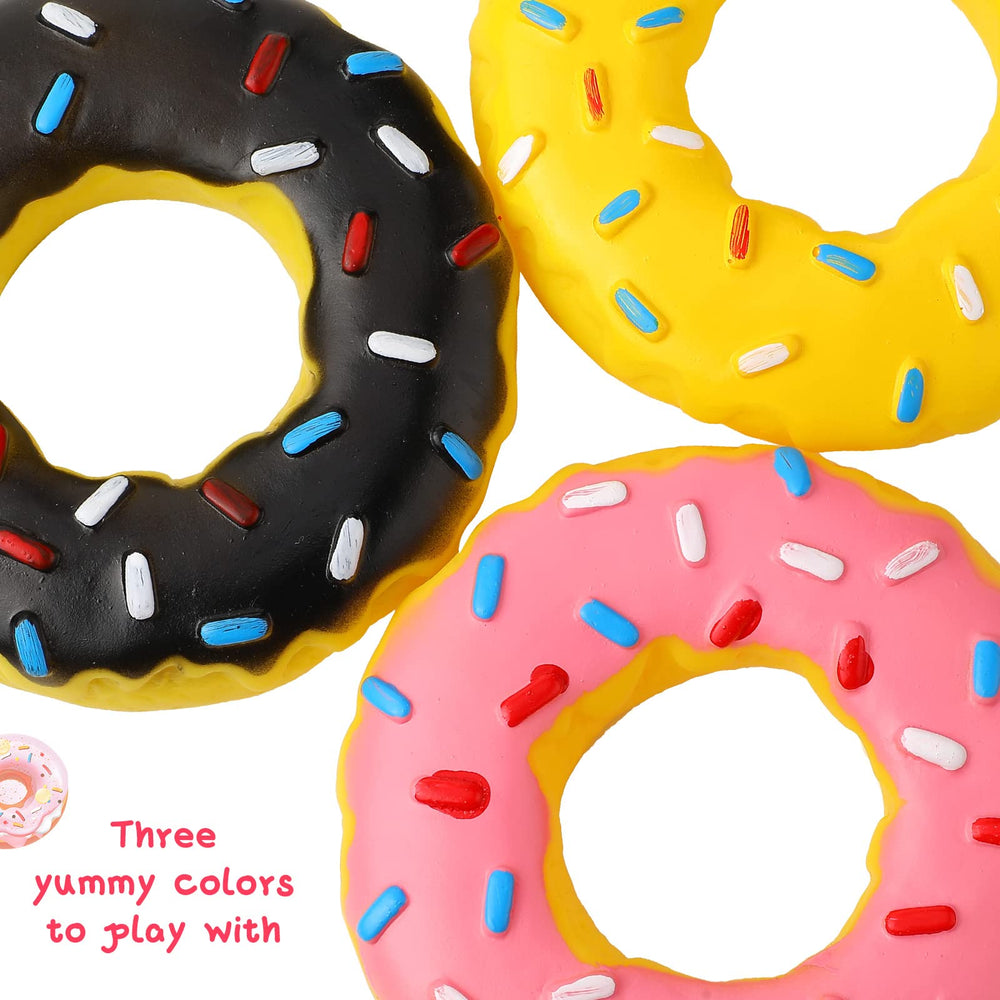 Leitee donut dog toy black keeps dogs occupied with safe, chew-resistant design