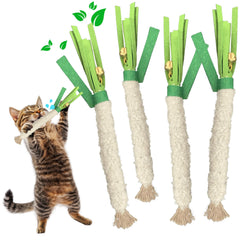 LEKEWPET Catnip Chew Stick packaging highlights durable rope design for satisfying chewing sessions.