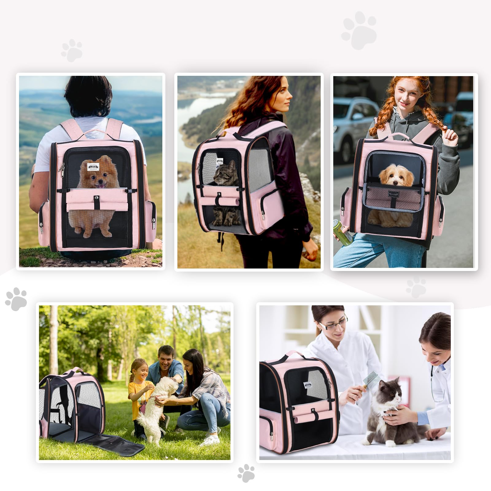 Lekebobor water-repellent Oxford pink carrier shields gear and pets