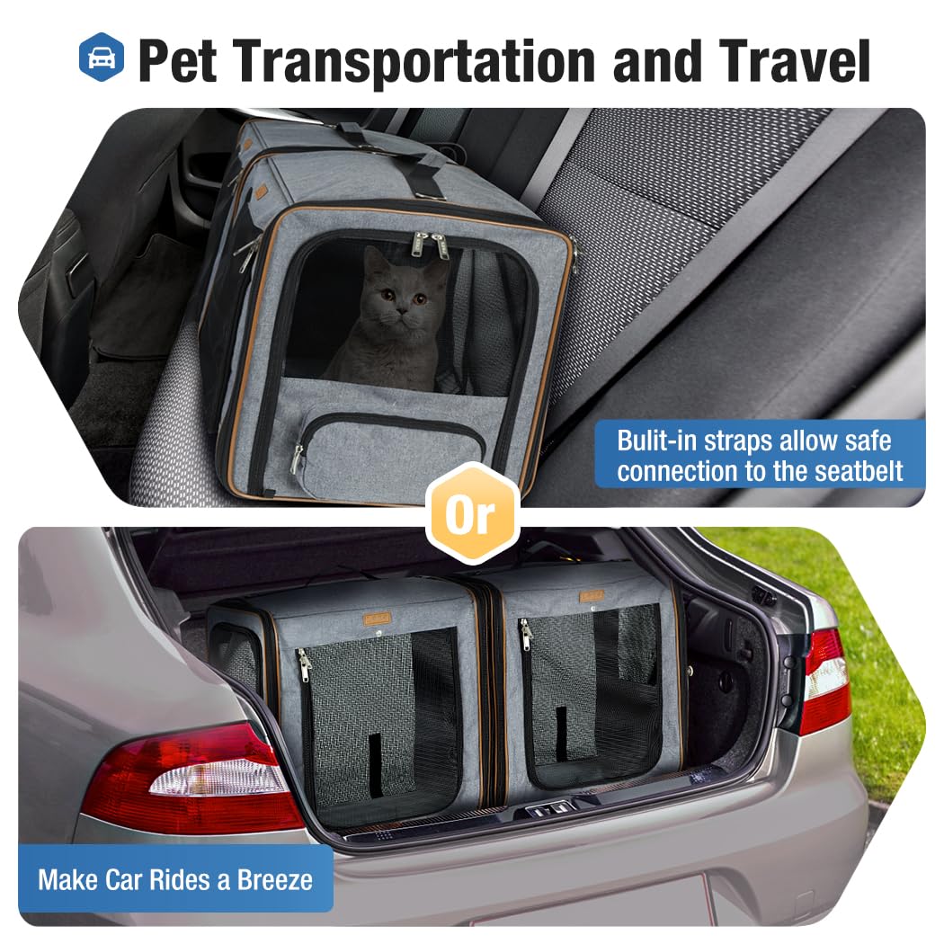 Lekereise 2-in-1 cat carrier mesh ventilation for comfort