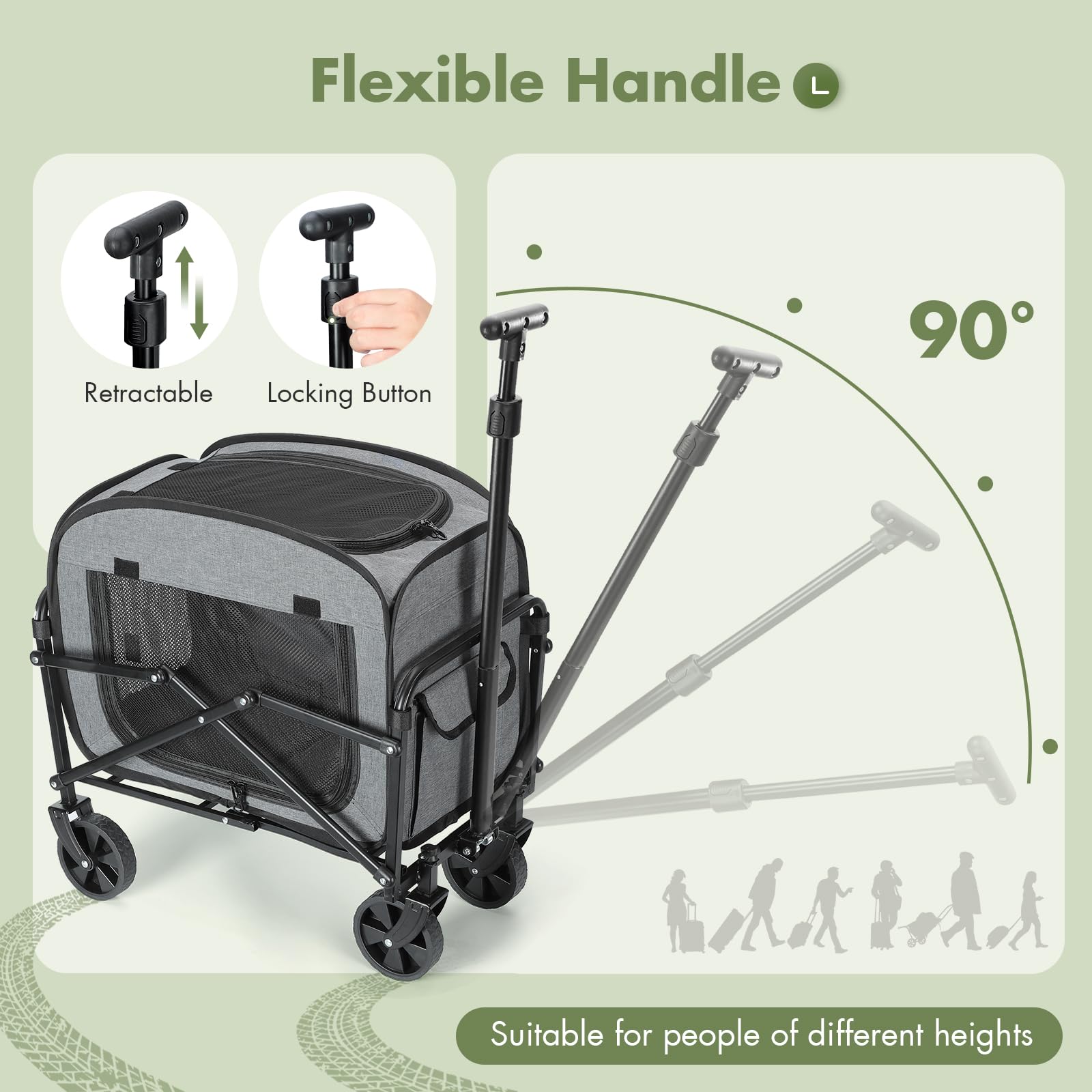Lekereise breathable mesh panels offer ventilation and pet visibility.