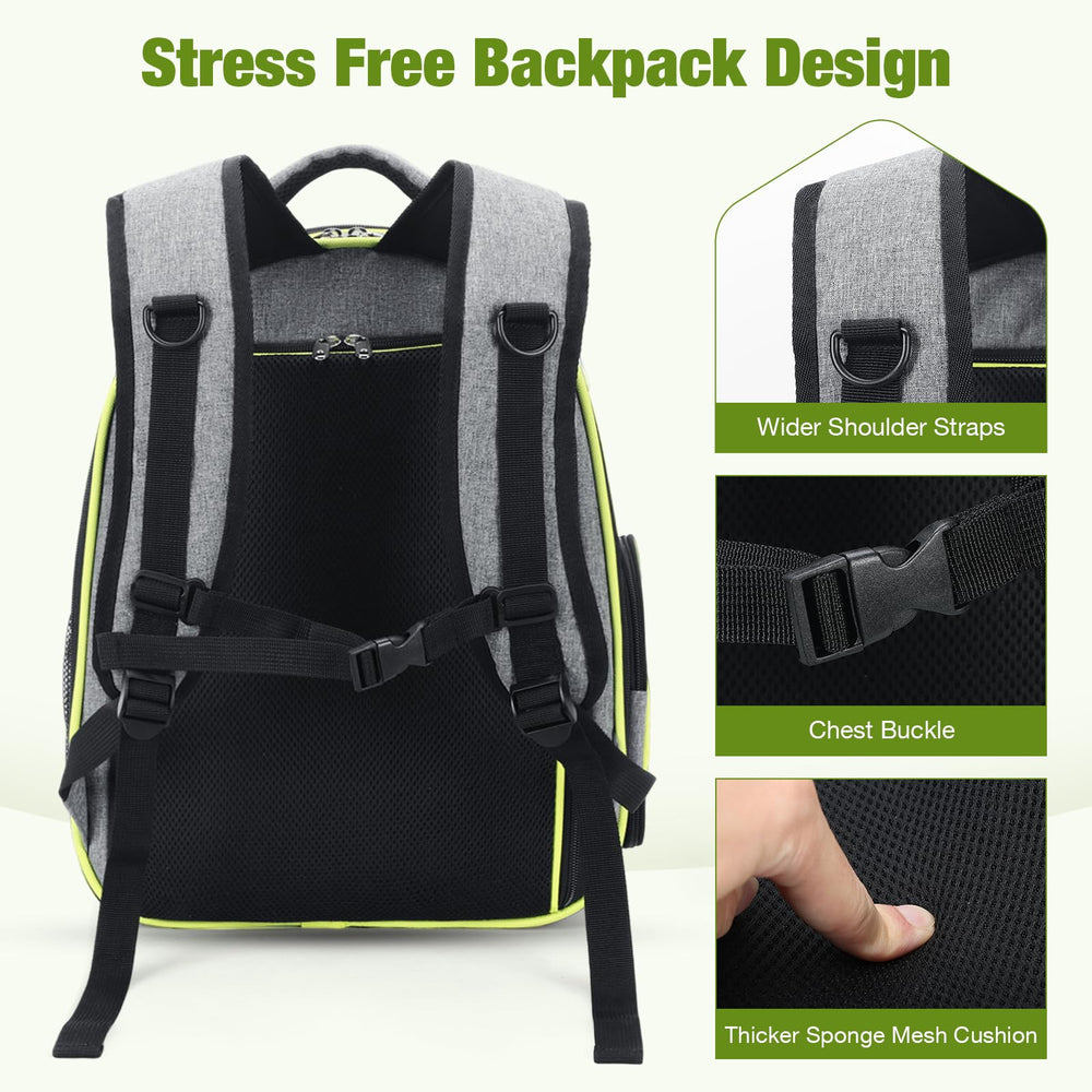 Lekereise Cat Backpack Carrier safety features including anti-escape zipper.