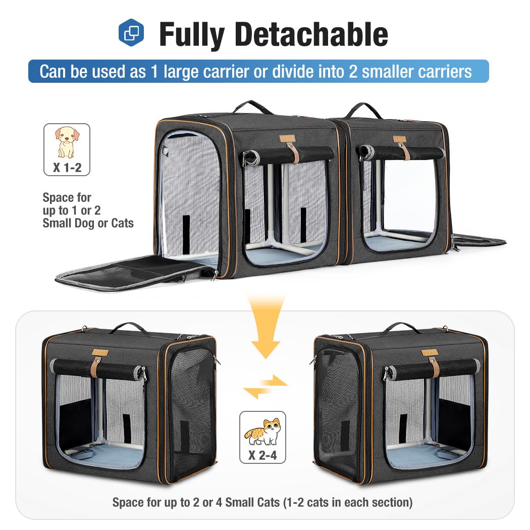 Lekereise cat travel carrier with large mesh windows for airflow and calm pets