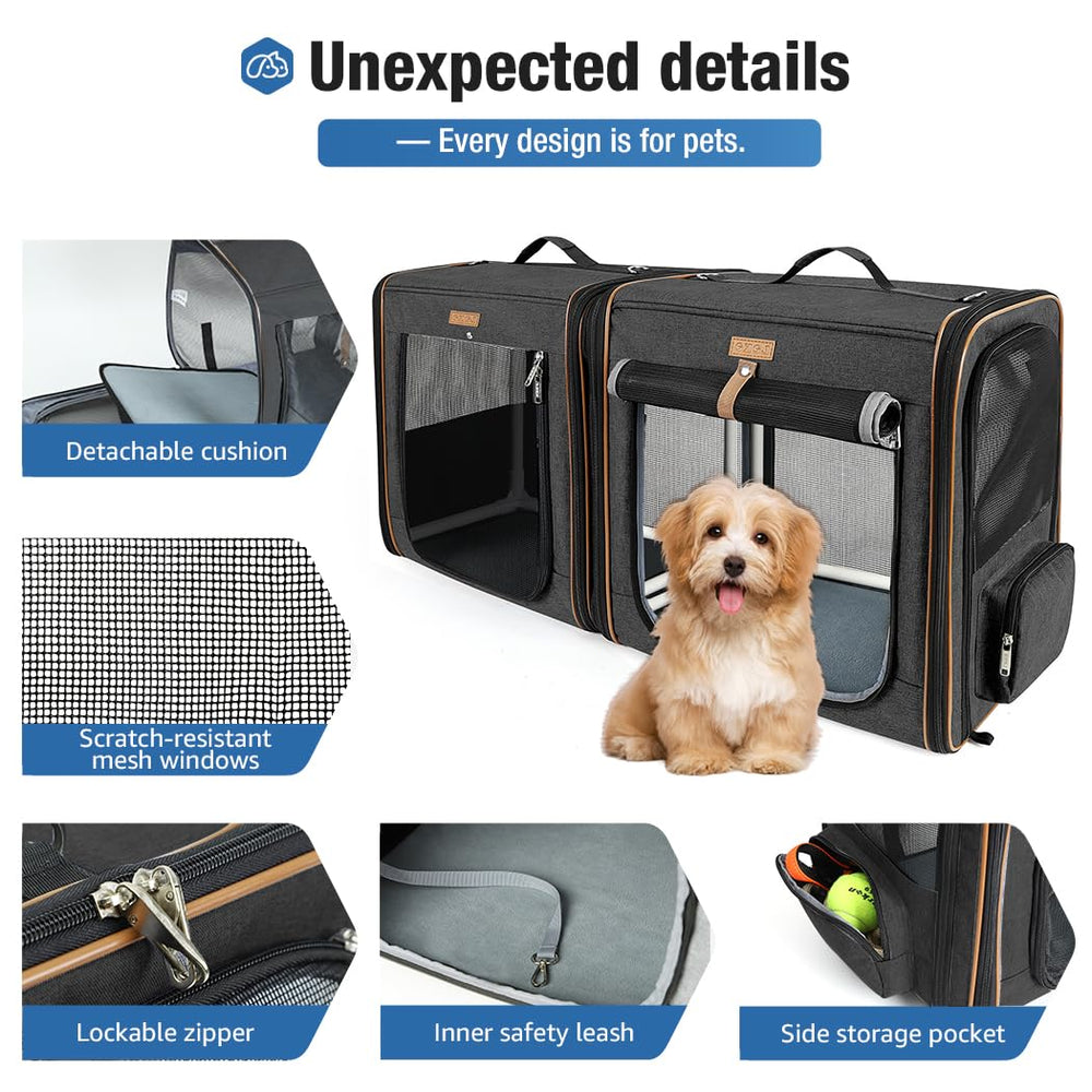 Lekereise collapsible travel bowl included for easy hydration during journeys