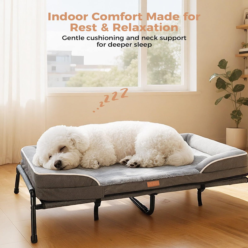 Lekereise raised dog bed clip connection demonstrates simple assembly