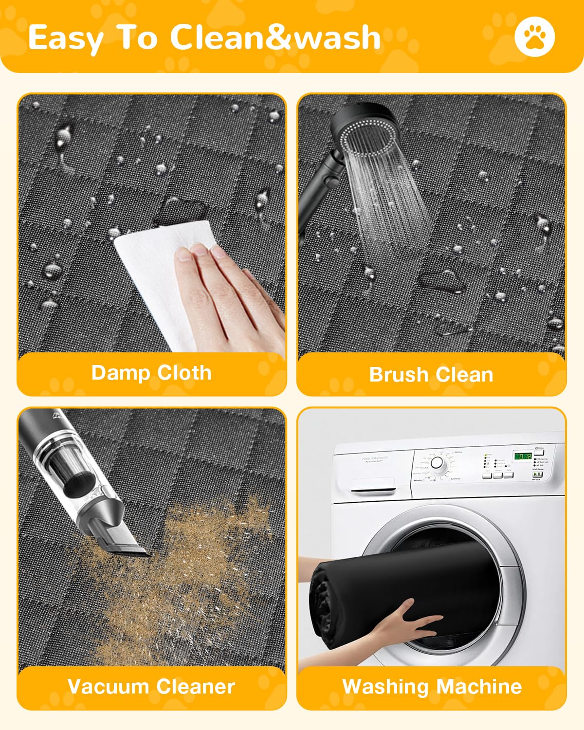 Lekereise Cargo Liner easy-clean surface cleans with damp cloth