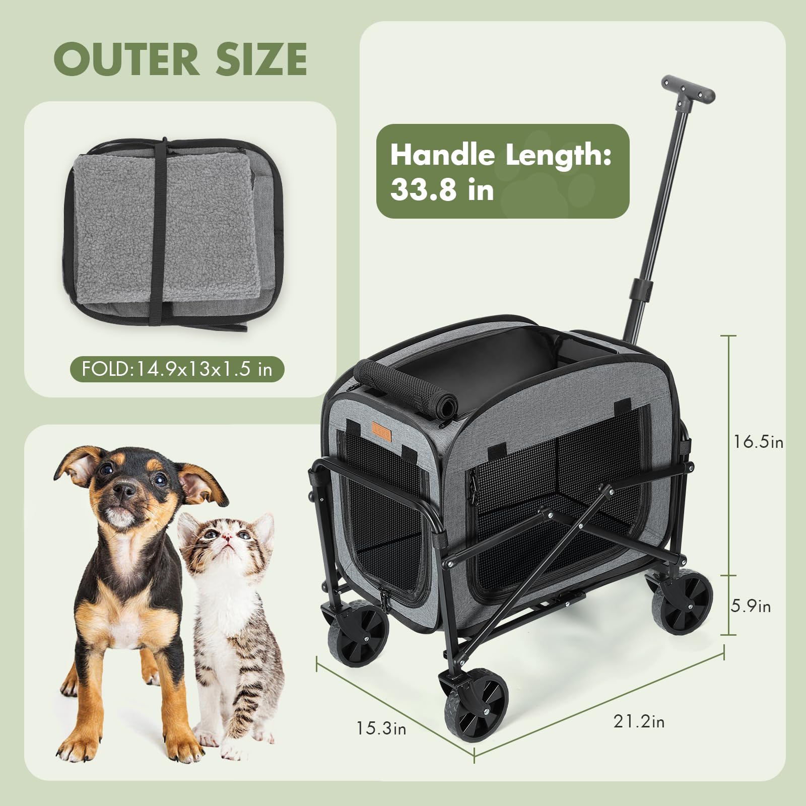 Lekereise telescoping handle makes maneuvering effortless during travel.