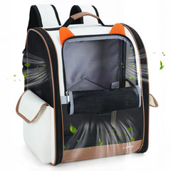Lekereise ventilated dog backpack with mesh windows for airflow on the go.