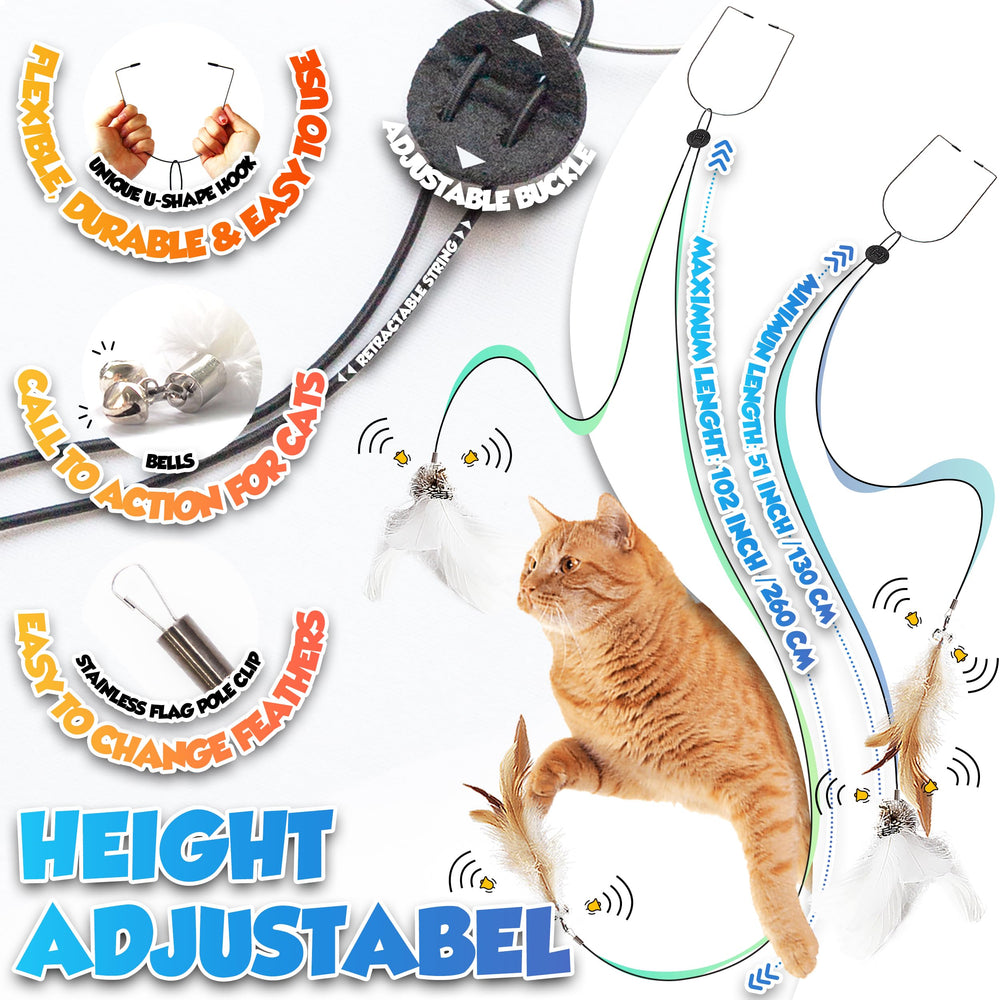 LEKEWPET adjustable elastic rope length for safe indoor fun and height customization