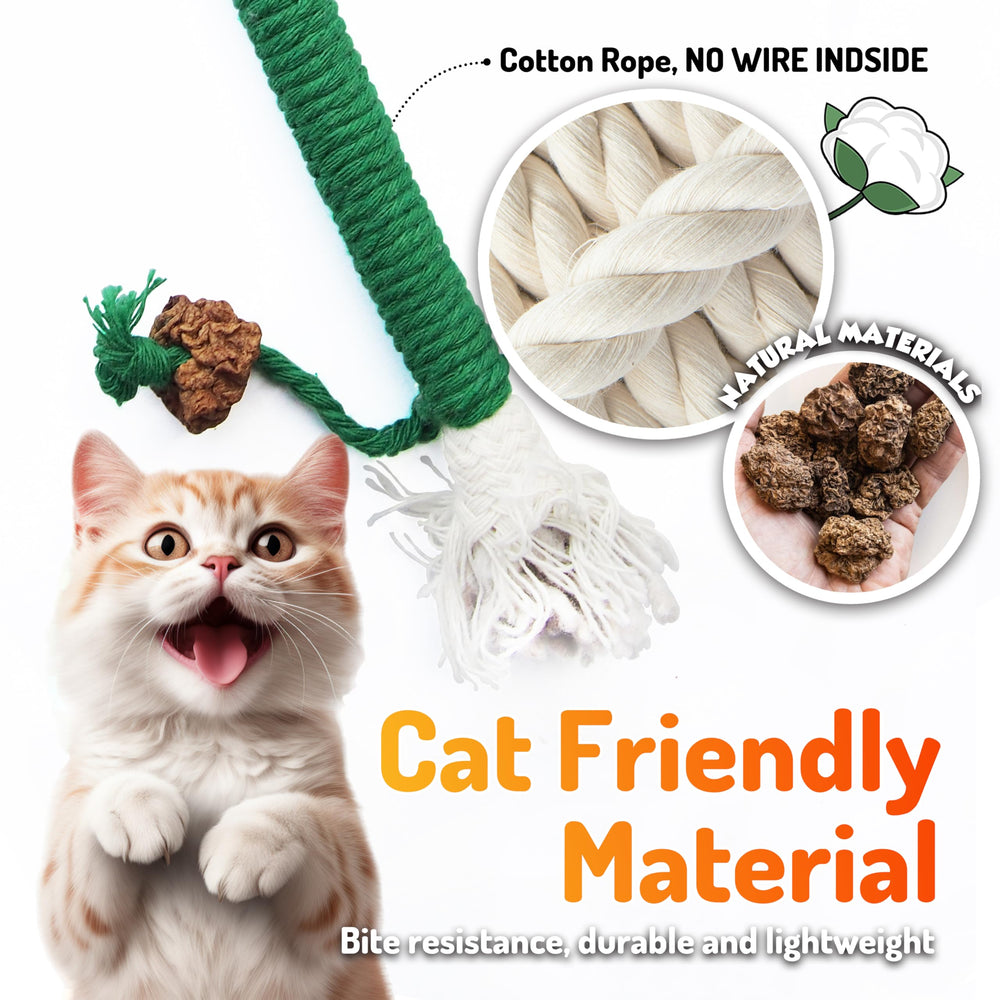 LEKEWPET catnip toy with silvervine top offers scent-driven self-play