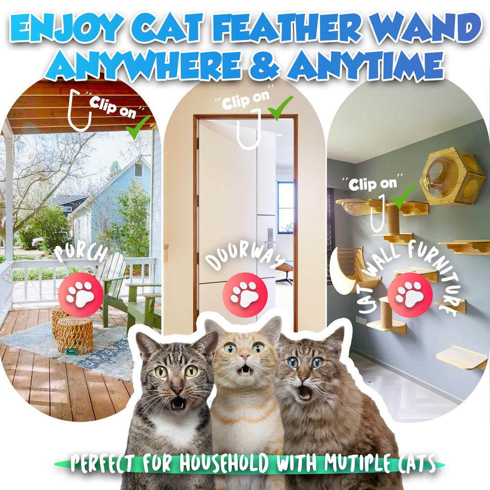 LEKEWPET durable U-shape hook design keeps toy secure on thick door frames