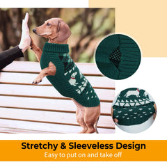 LeLePet Dachshund Sweater features exclusive dachshund motifs for cute holiday photos.