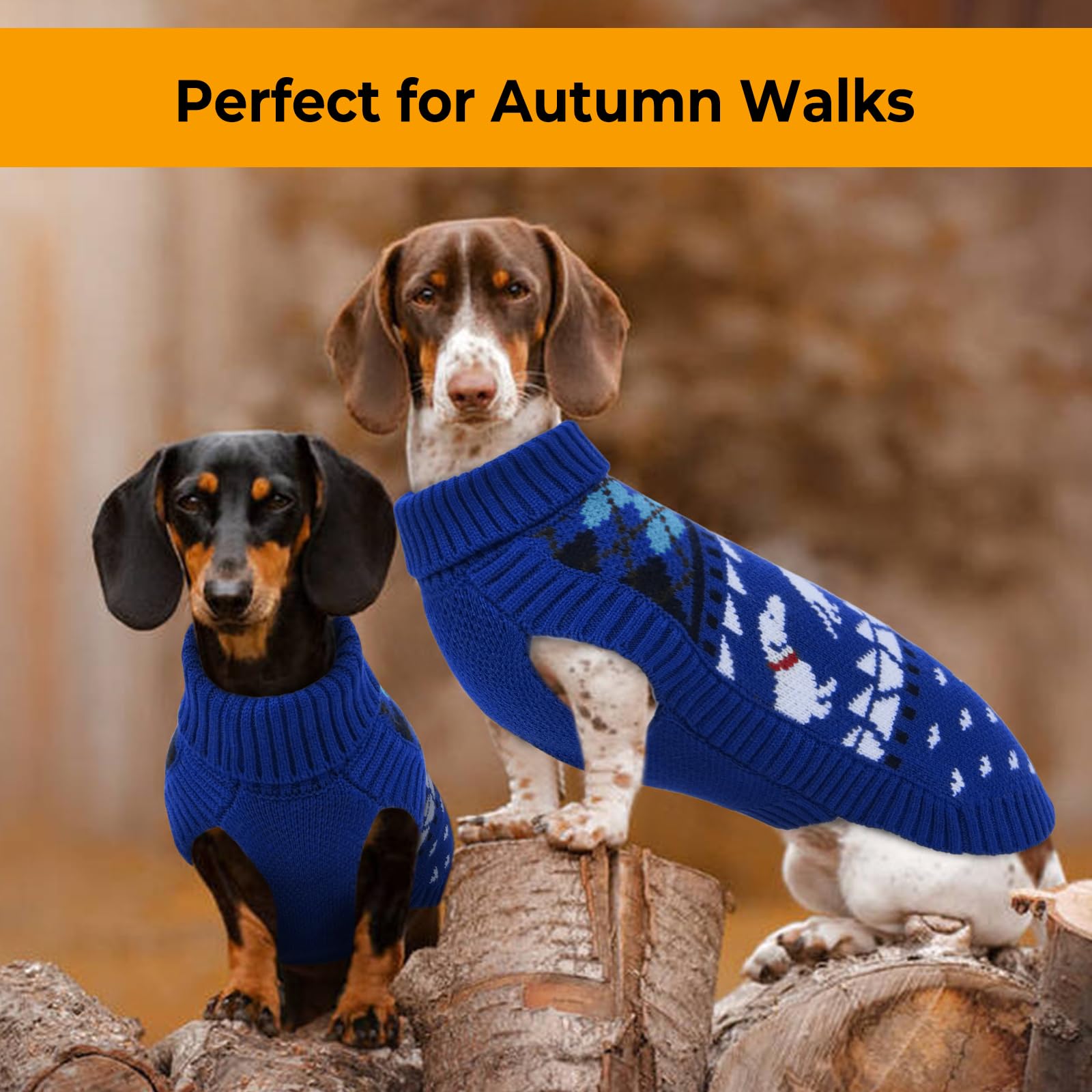 LeLePet Dachshund Sweater is machine-washable for easy care after outings.
