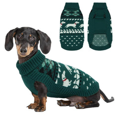 LeLePet dachshund sweater pullover shows easy-on warmth for chilly walks
