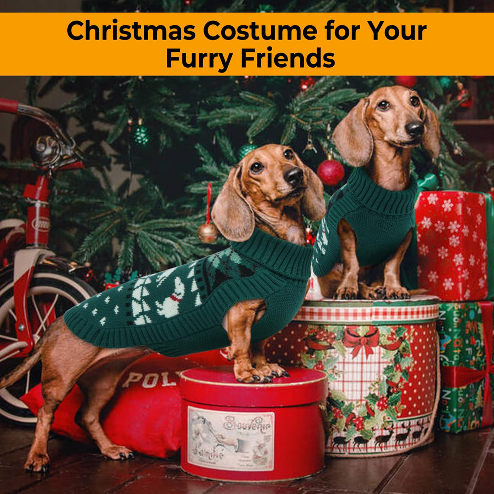 LeLePet Dachshund Sweater available in XS-XL with easy measurement for perfect fit.