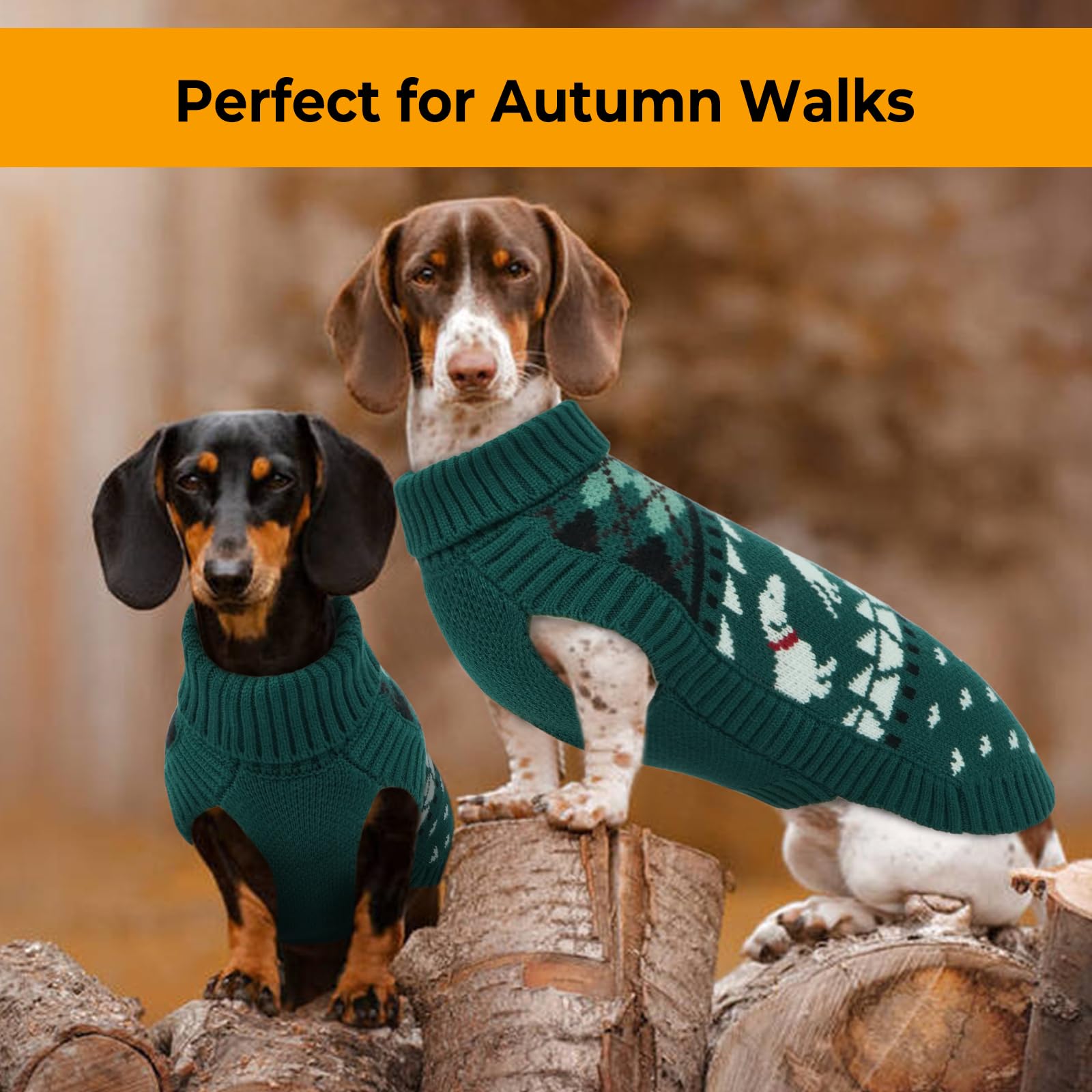 LeLePet dachshund sweater XS-XL size range ensures a proper fit