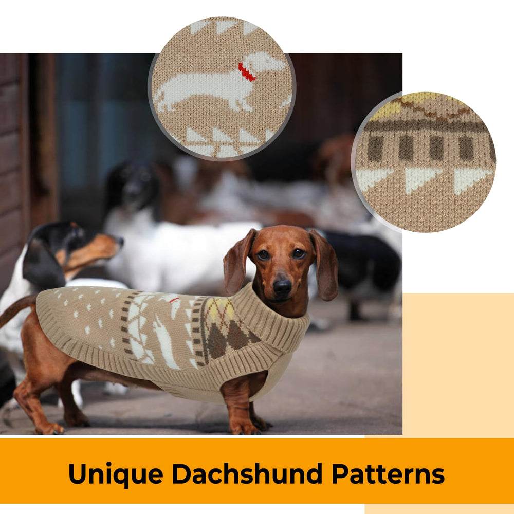 LeLePet dachshund sweater sleeveless design enables free movement.