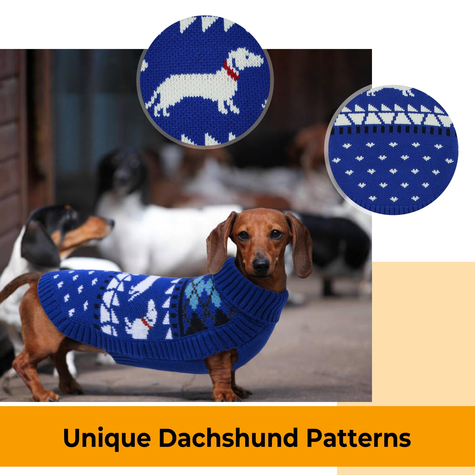 LeLePet dachshund sweater soft blend fabric feels gentle against skin