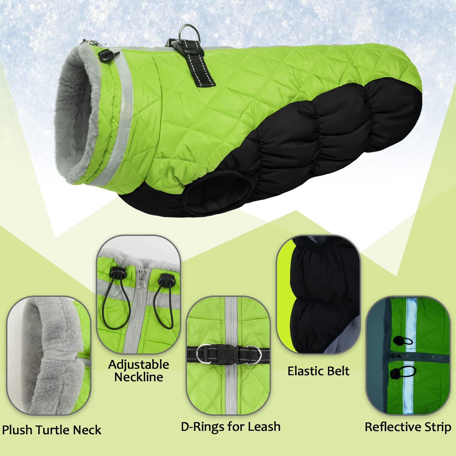 LeLePet coat harness close-up highlights durable buckle for secure, comfortable outings.
