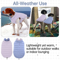 LeLePet dog coat leash hole detail enabling easy leash attachment during walks.
