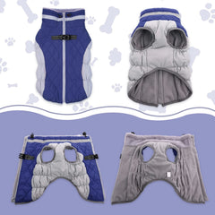LeLePet dog coat plush-turtleneck provides neck warmth in cold weather