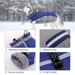 LeLePet dog coat reflective-strip-harness boosts nighttime visibility