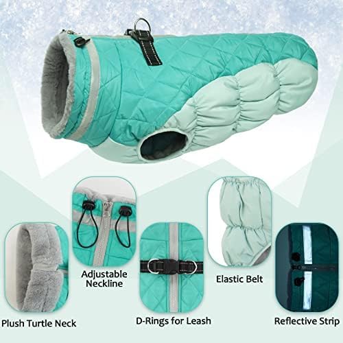 LeLePet dog coat top zip and buckle design for easy on/off.