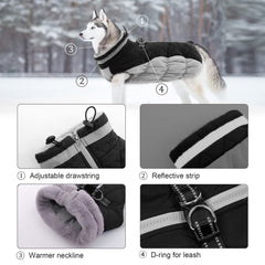 LeLePet plush turtleneck coat showing neck warmth and comfort
