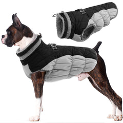 LeLePet dog coat in warm waterproof fabric with harness built in for outdoor walks