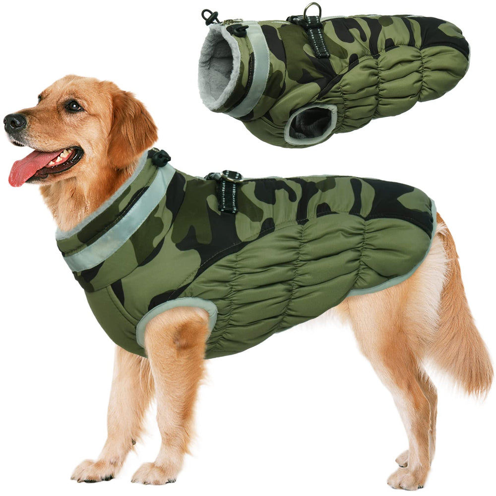 LeLePet dog coat with built-in harness for easy daily walks.
