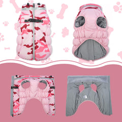 LeLePet plush turtleneck collar provides snug neck warmth during cold weather.