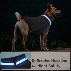 LeLePet fleece vest with stretchy design offers full range of motion during play.