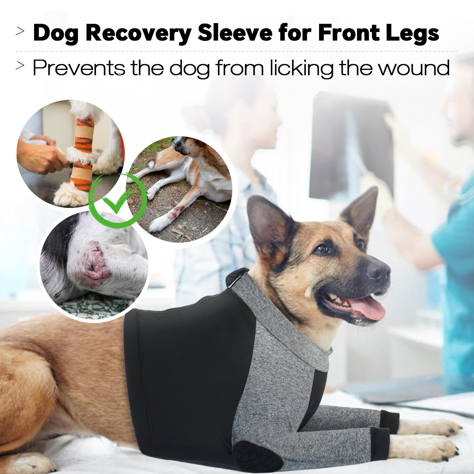 LeLePet breathable milk silk fabric keeps skin dry for comfortable healing.