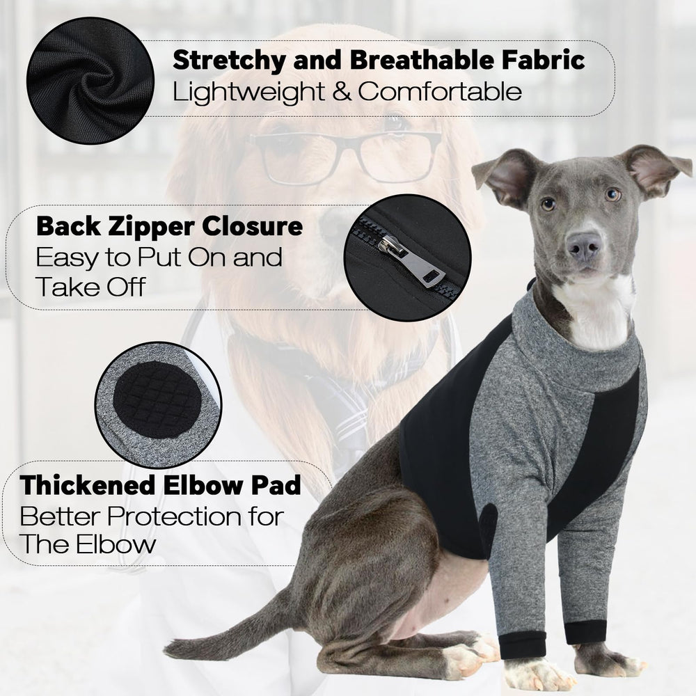 LeLePet recovery suit elbow protection pad shields joints during recovery and daily activity.