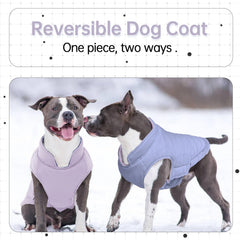 LeLePet reversible dog coat reverse sides displaying two stylish options for year-round wear.