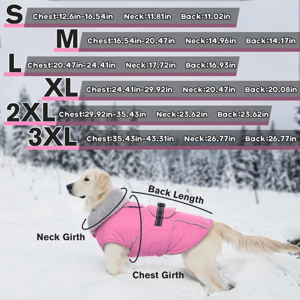 Lelepet warm dog coat back leash hole for easy outdoor use