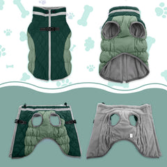 LeLePet warm dog coat reflective strip—enhanced visibility during evening strolls