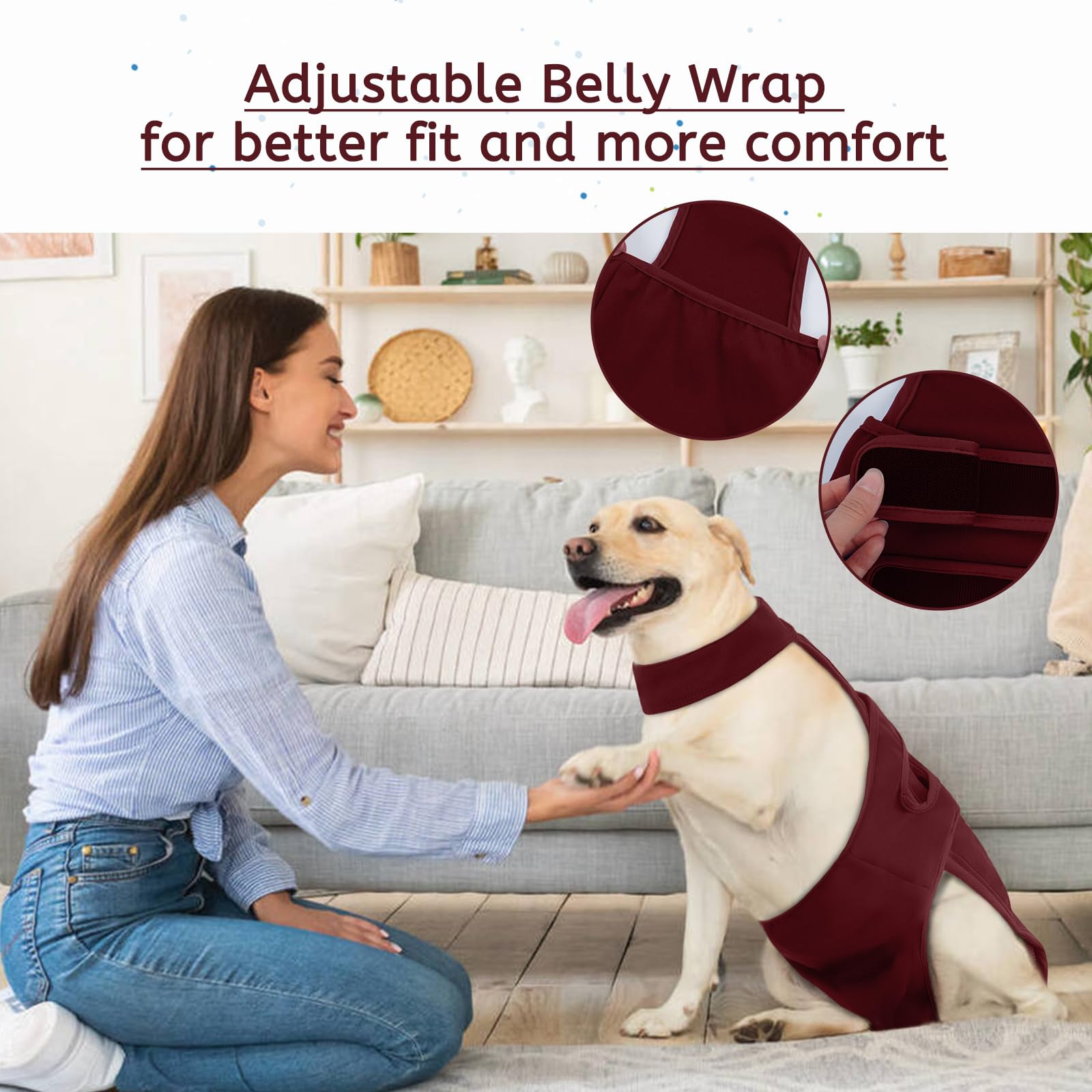 Leletail anti slip design keeps diaper in place during walks.