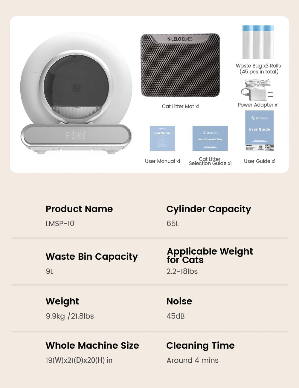 LELO ELVES included items packaging confirms a complete starter kit for setup.