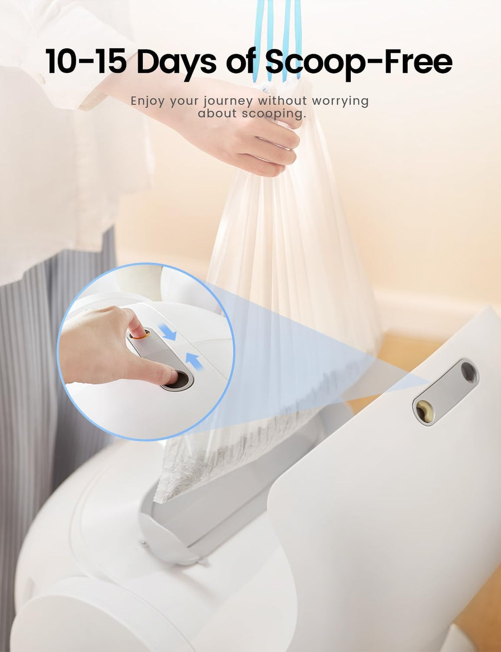 LELO ELVES odor control flap reduces odors between cleanings for a fresher space.