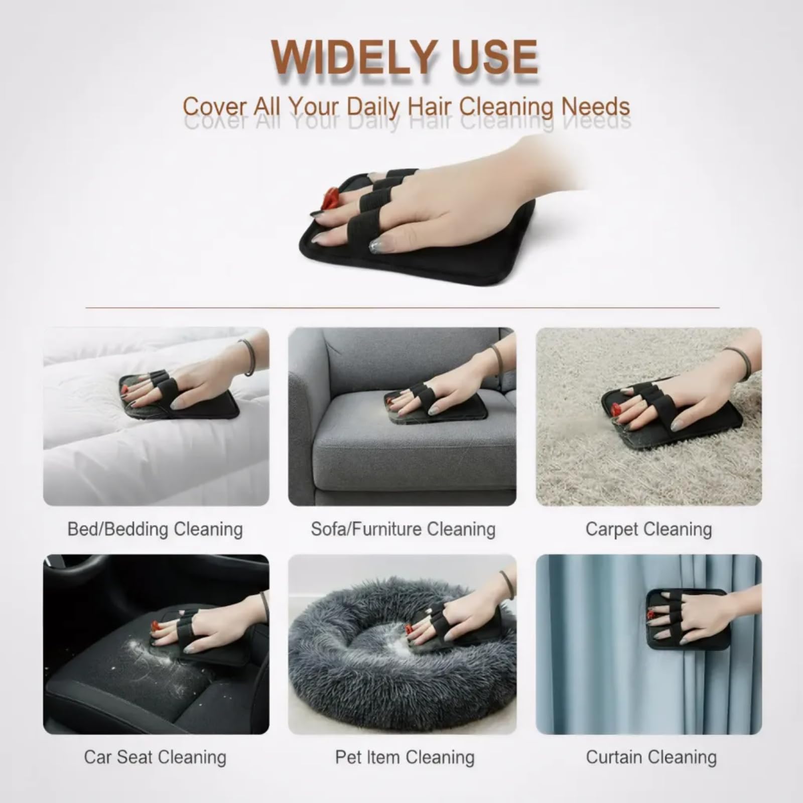 lemilebot double-sided pet hair glove enables faster cleaning with left/right motion