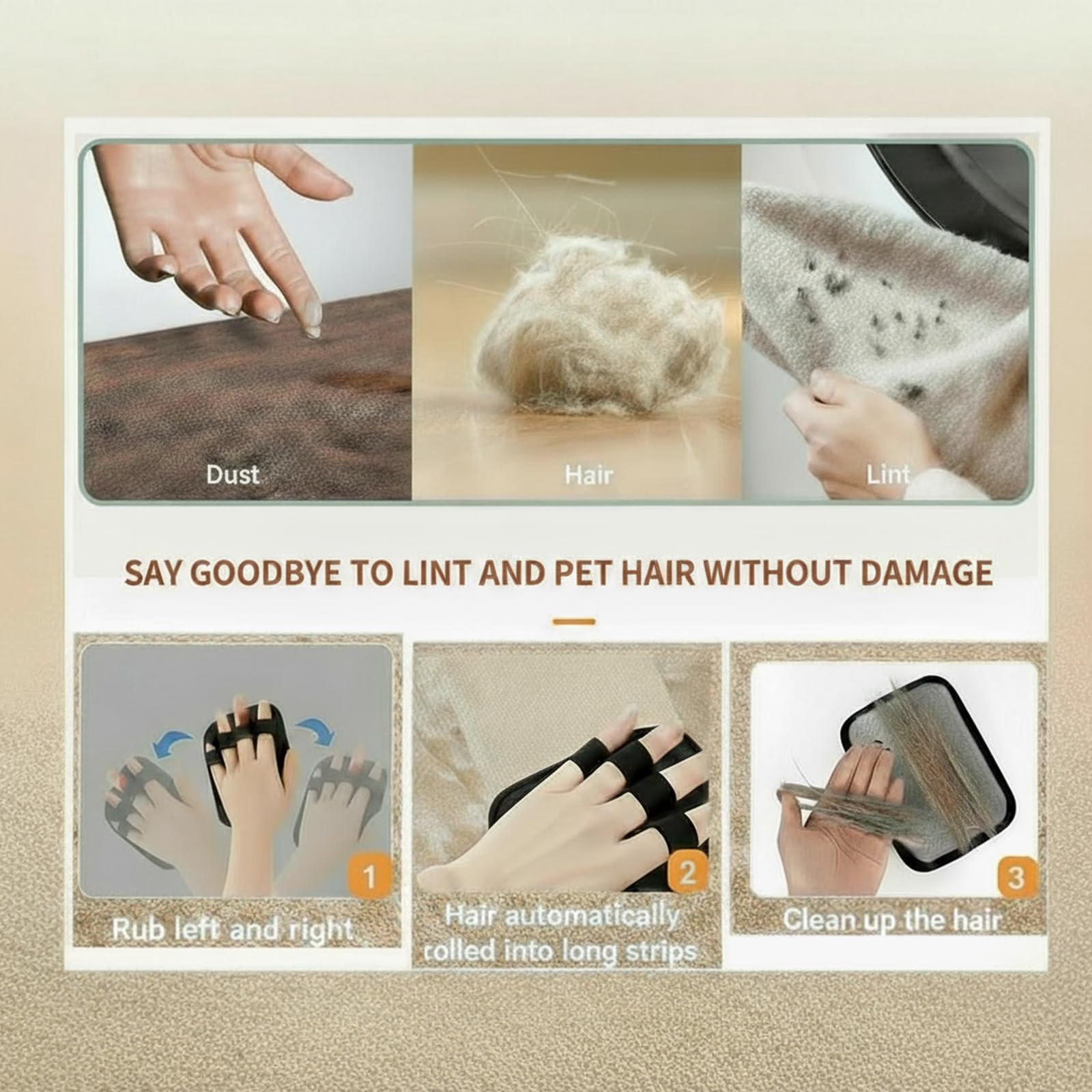 lemilebot electrostatic pet hair remover uses static action to lift fur from clothes