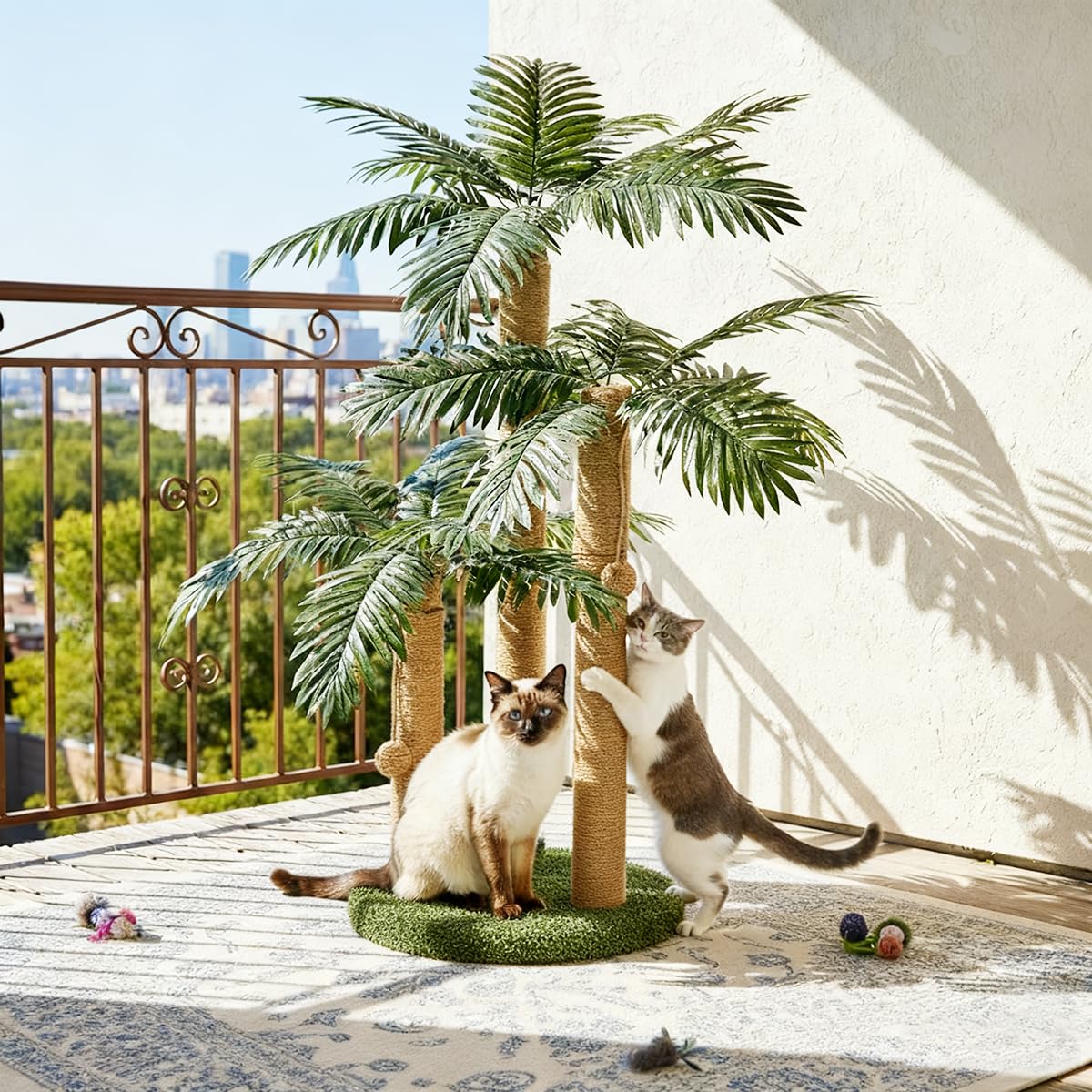 LEMONDA cat scratching post assembly step guides quick setup.